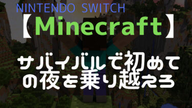 マイクラ初心者向け｜サバイバルで初めての夜を乗り越えろ【Switch】